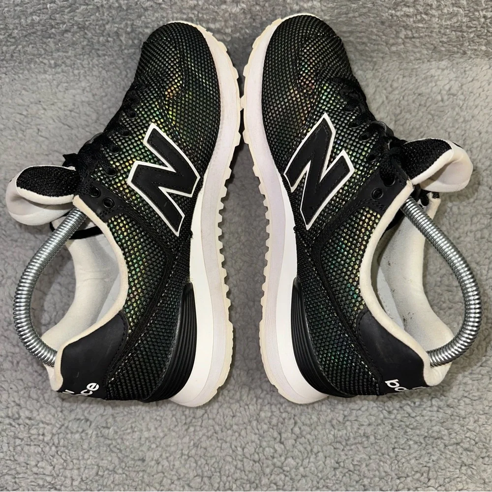 New Balance 574 WL574UBA Shoes Black Luminescent Mermaid Women's 8 Sneakers - Picture 3 of 10